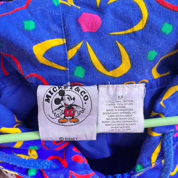 MICKEY & CO rainbow patchwork jacket windbreaker Medium - Picture 3 of 6